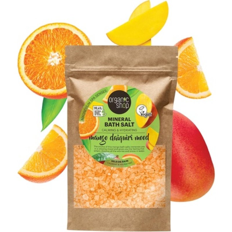 Organic Shop Mango Daiquiri Mood Calming & Hydrating Mineral Bath Salt 500g