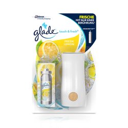 Glade Touch & Fresh Mini Spray Room Fragrance Holder with Fresh Lemon Refill 10ml