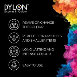 DYLON Hand Dye Fabric Dye Sachet for Clothes Soft Furnishings and Projects 50g Navy Blue