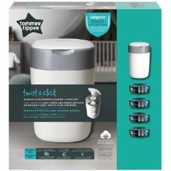 Tommee Tippee Twist & Click Diaper Bin with 4 Refills
