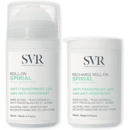 SVR Spirial Deodorant Anti-Perspirant 48H Roll-On 50ml with Refill Roll-On 50ml