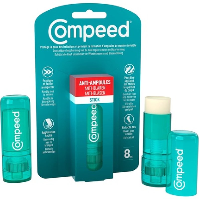 Compeed Anti-Blister Foot Care Stick 10ml Transparent/Green