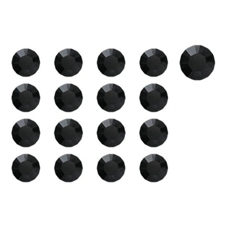 Beautynails Bna Strass Jet Black T5 - Size 5 17 Mm, 1440 Pieces