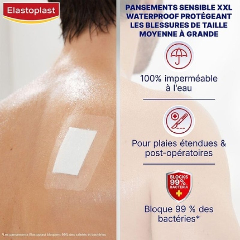 Elastoplast Waterproof XXL Sterile Plaster - Pack of 5
