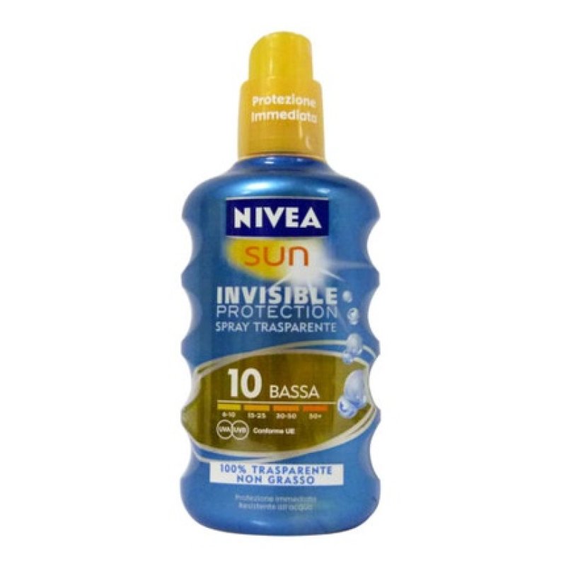 Nivea Sunscreen Spray Fp10 Invisible Protection 200ml
