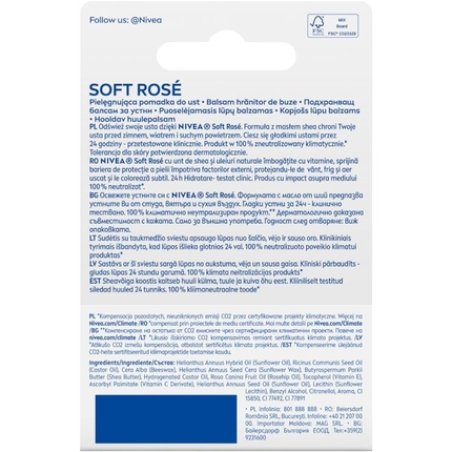 Nivea Soft Rose Nourishing Lipstick 4.8g