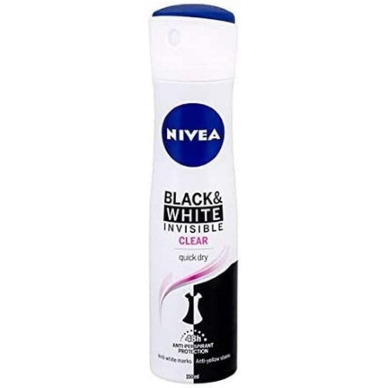 Nivea Invisible Black & White Clear Spray Antiperspirant 150ml