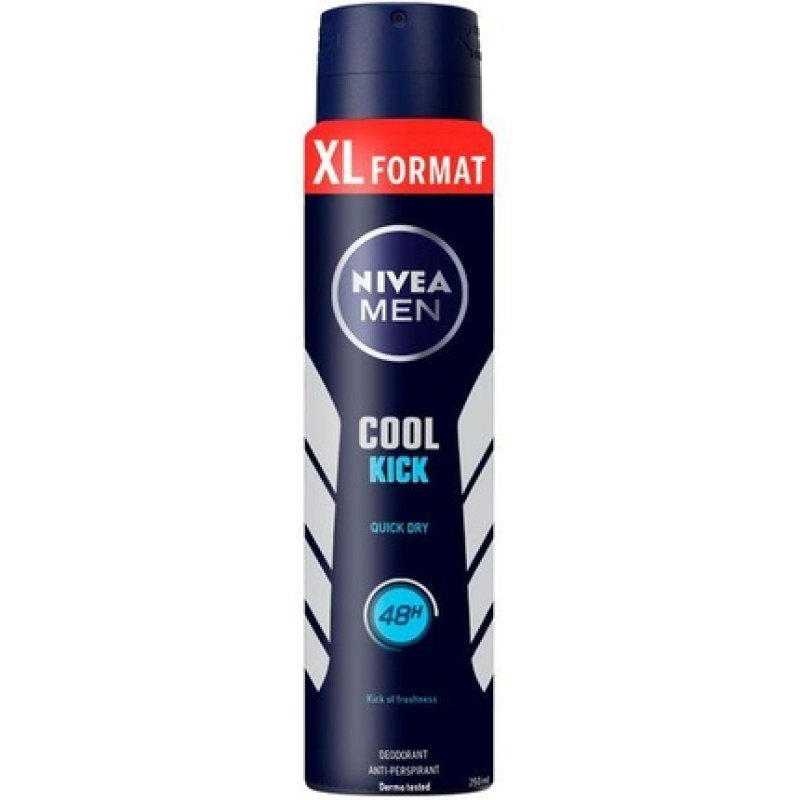 Nivea Men Cool Kick Antiperspirant Spray 48h - 250 Ml