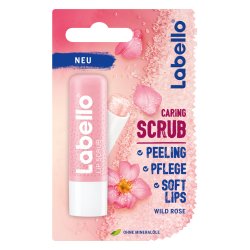 Labello Lip Scrub Wild Rose 5.5ml with Natural Scrub Particles and Vitamin E