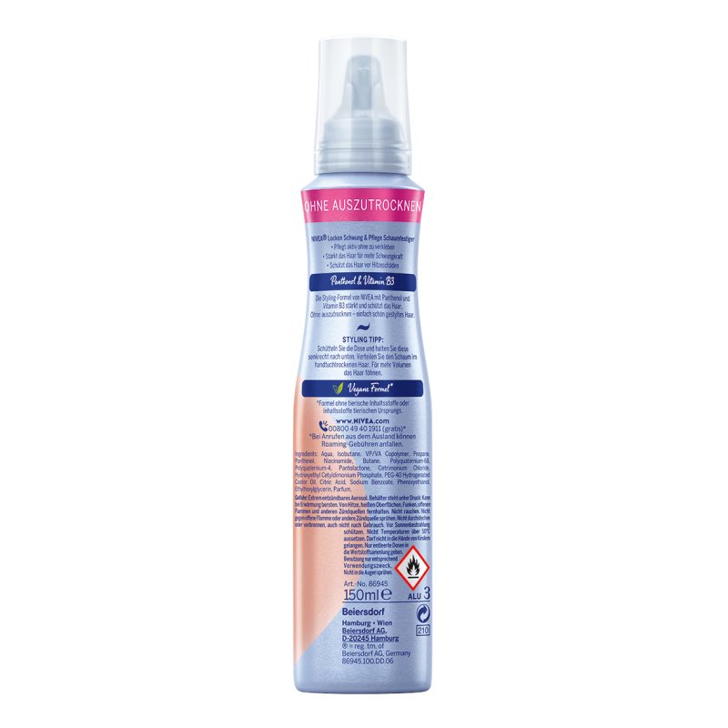 NIVEA 86945 crème et mousse capillaire Mousse coiffante 150 ml
