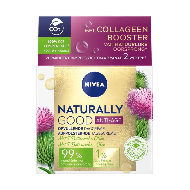 NIVEA Naturally Good Anti-Aging Day Cream Crème de jour Decollete, Visage