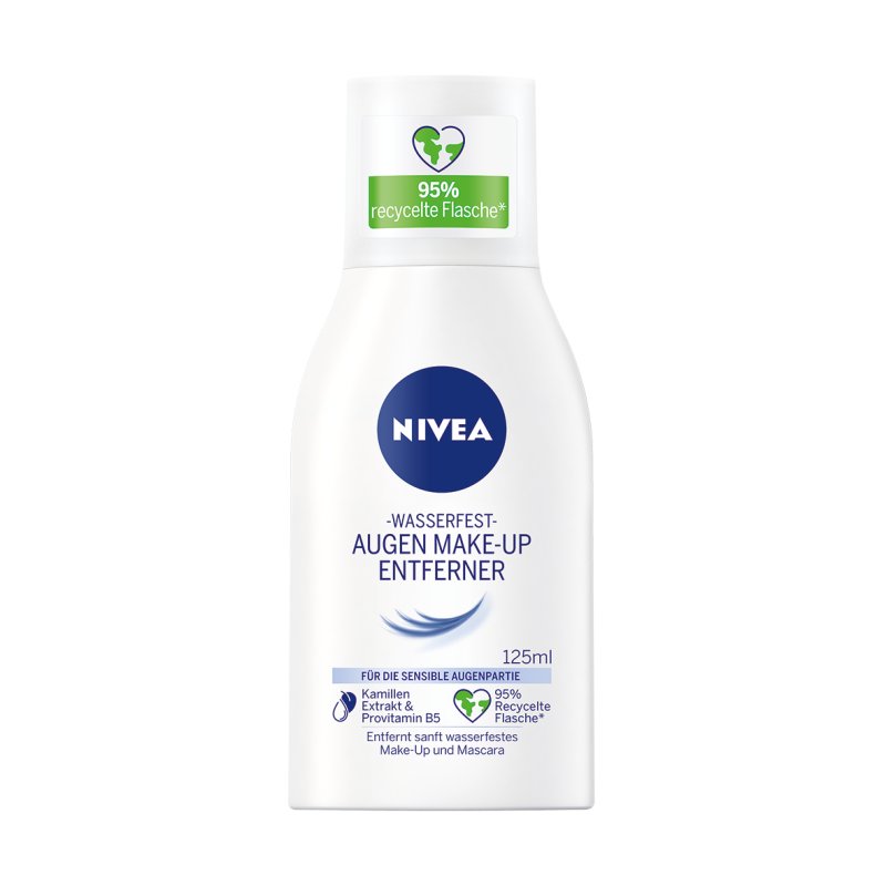 NIVEA Waterproof Eye Makeup Remover 125ml with Chamomile Extract and Provitamin B5