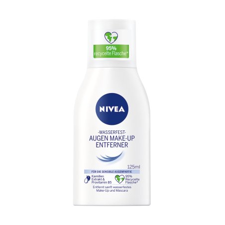 NIVEA Waterproof Eye Makeup Remover 125ml with Chamomile Extract and Provitamin B5