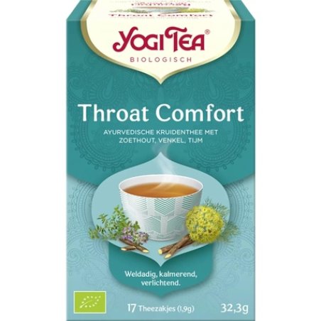 Yogi Teas Ayurvedic Organic Ancient Herbal Formula Throat Comfort 17 Bags