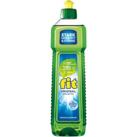 Fit Washing Up Liquid Original Highest Washing Power Strong Against Grease 750ml