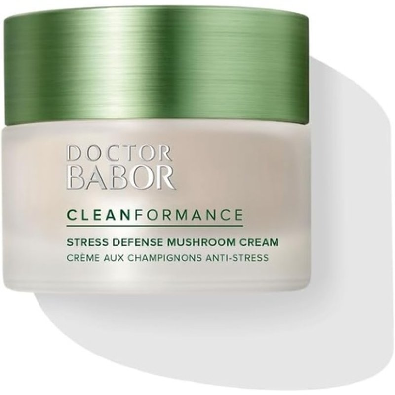 DOCTOR BABOR CLEANFORMANCE Stress Defense Mushroom Cream with Reishi, Chaga, Shiitake Mushrooms & Ginseng Root Face