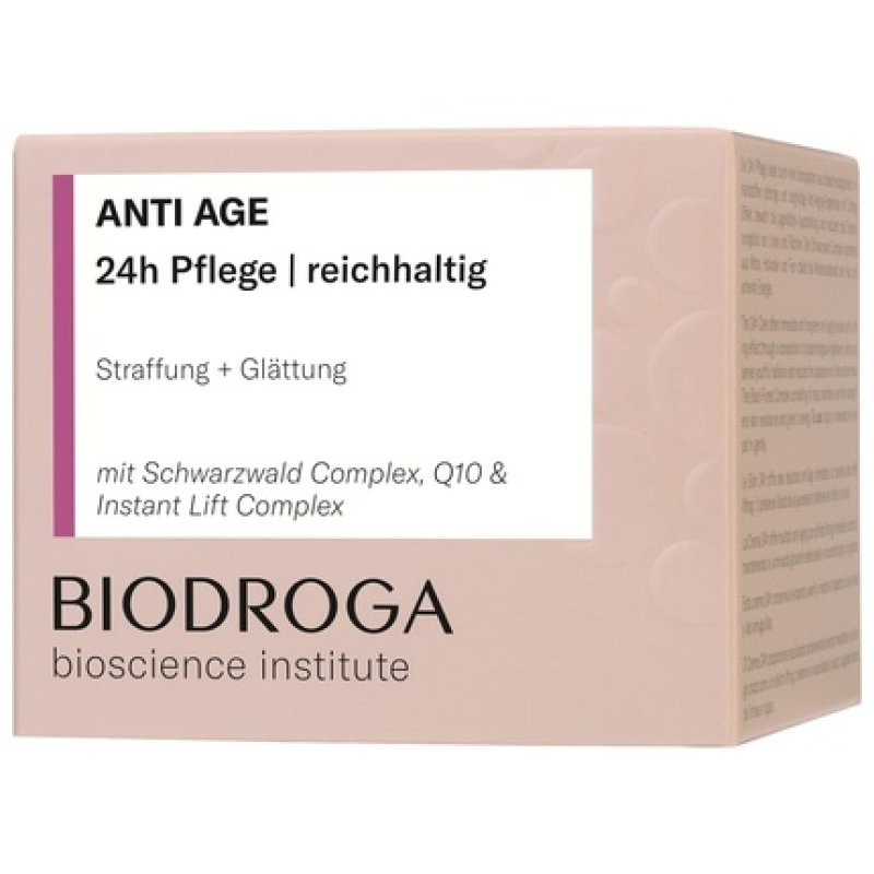 Biodroga Anti Aging 24h Face Cream Rich 50ml - Firming Anti Wrinkle Face Care Day Cream Night Cream Vegan Bioscience