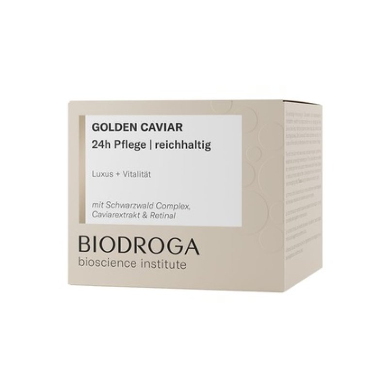 BIODROGA Bioscience Institute GOLDEN CAVIAR 24h Rich Care 50ml - Luxurious Skin Care from the Black Forest for Dry and