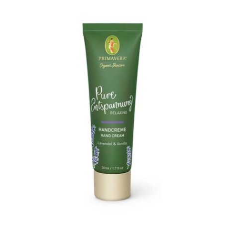 PRIMAVERA Pure Relaxation Hand Cream 50ml - Natural Cosmetics - Nourishing, Strengthening, Moisturizing with Lavender