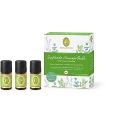 PRIMAVERA Aromatherapy Essential Oils Gift Box 3 x 5ml Lavender, Tea Tree, Peppermint - Vegan