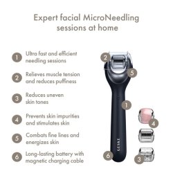 Geske Smartappguidedtm Microneedle Face Roller 9 in 1 with Rose Quartz