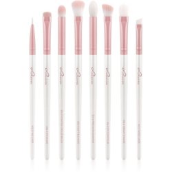 Luvia Cosmetics Prime Vegan All Eye Want set di pennelli per gli occhi Candy (Pearl White / Rose) 8 pz