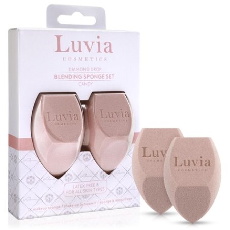 Luvia Cosmetics Diamond Shape Makeup Sponge Set - Candy Pink Makeup Blender