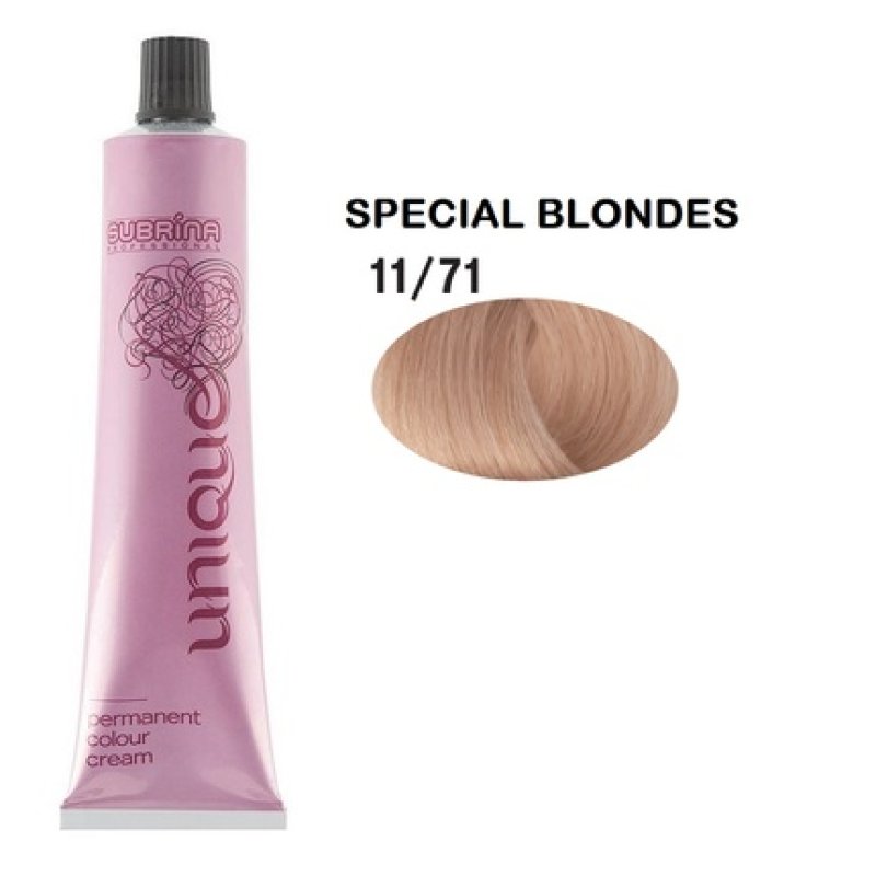 Subrina Professional Unique Permanent Hair Dye 1171 Special Chestnut Ash Blond - 100 Ml
