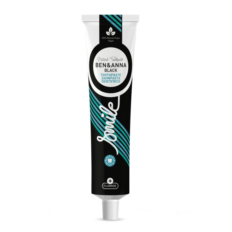 Ben & Anna Natural Black Fluoride Toothpaste Tube 75ml