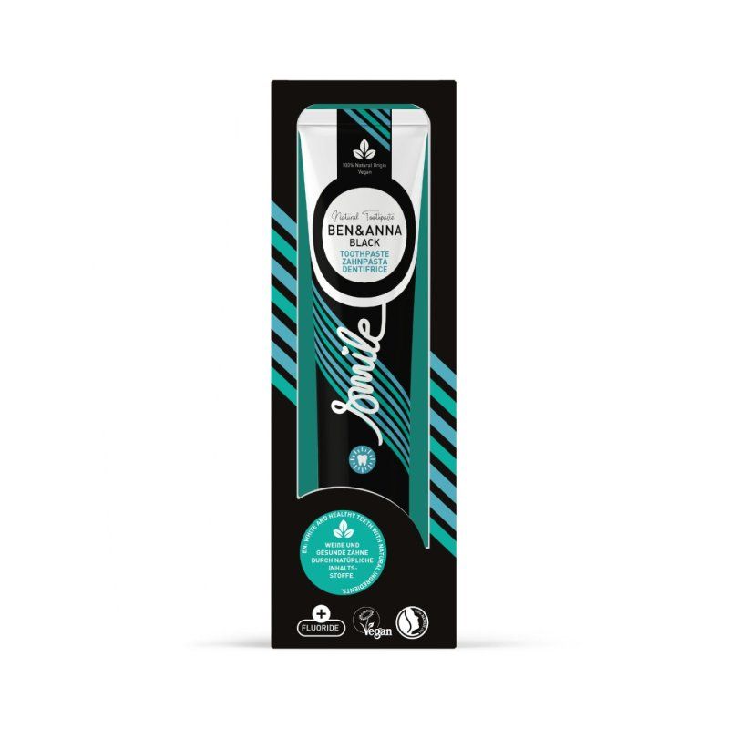 Ben & Anna Natural Black Fluoride Toothpaste Tube 75ml
