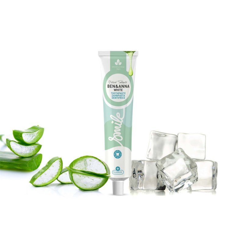 Ben & Anna Natural White Fluoride Toothpaste Tube 75ml