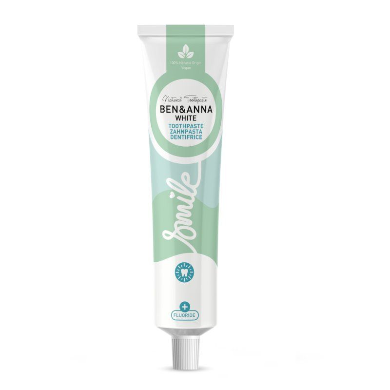 Ben & Anna Natural White Fluoride Toothpaste Tube 75ml