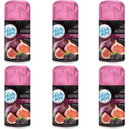Fresh&More Refill Blackberry & Fig Air Freshener for Scent Dispenser 250ml - Pack of 6
