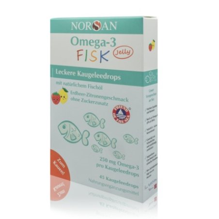 Norsan Omega-3 Fish Jelly Delicious Chewable Jelly Drops with Natural Fish Oil