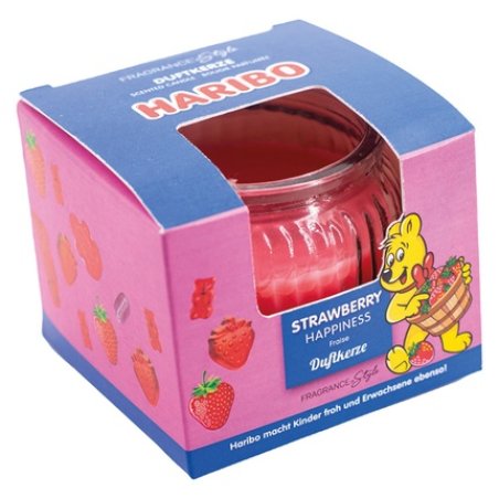 Haribo Scented Candle 85g Strawberry Happiness In Gift Box