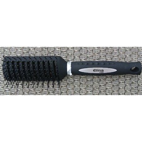 Osma Elina 40299 Luxury Wellness Hairbrush Black 22cm Matte Black Flat Open