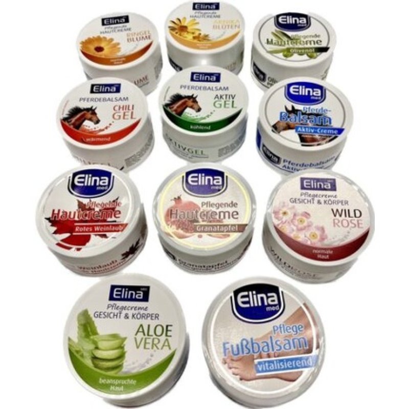 Elina Moisturizing Face Cream with Horse Balm Foot Balm Skin Cream - Various Scents