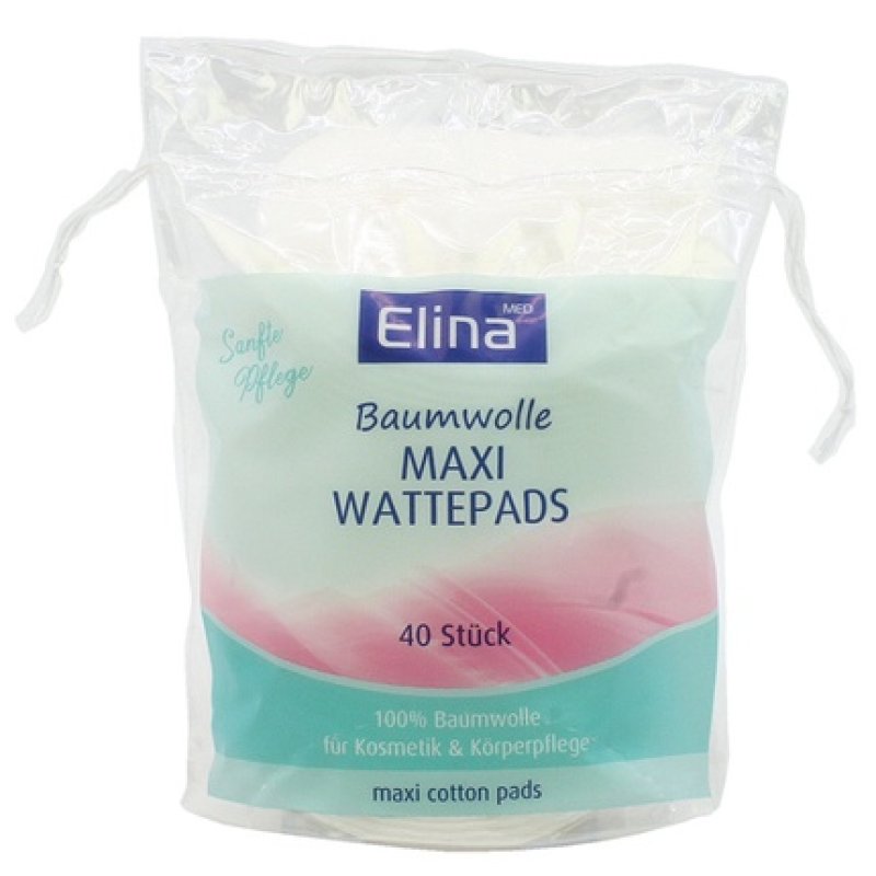 Elina Cotton Pads 40 Pieces Oval For Make-Up