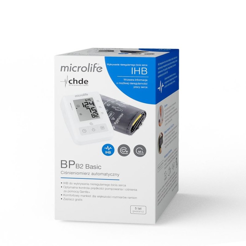 Microlife Gentle Automatic BP B2 Basic Model IHB Detect Blood Pressure Monitor
