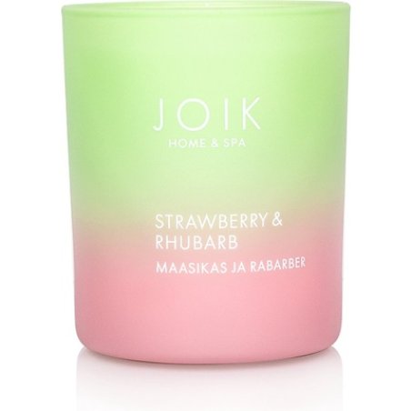 Joik Scented Candle Strawberry & Rhubarb 150 Grams Vegan Glass Pink/Green