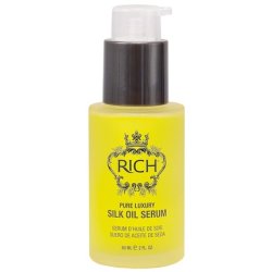 RICH Pure Luxury Silk Oil Serum with Organic Jojoba and Sweet Almond Oil for All Hair Types 2 Oz