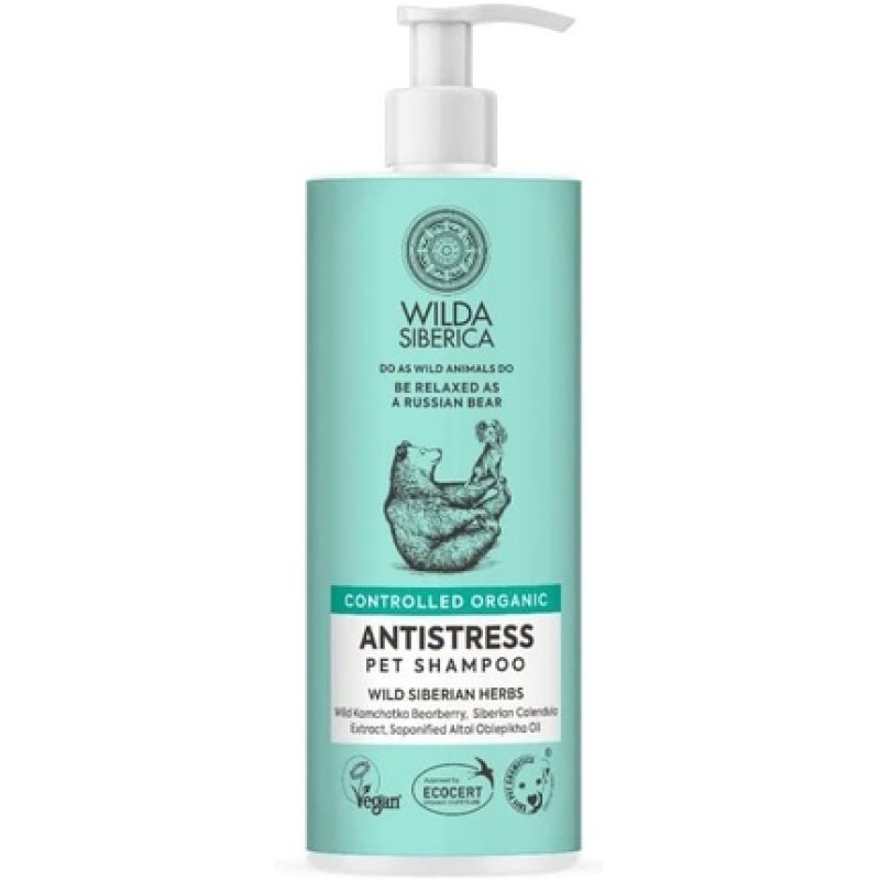 Wilda Siberia. 100 Ml Organic "Anti-Stress" Pet Shampoo, 400 Ml