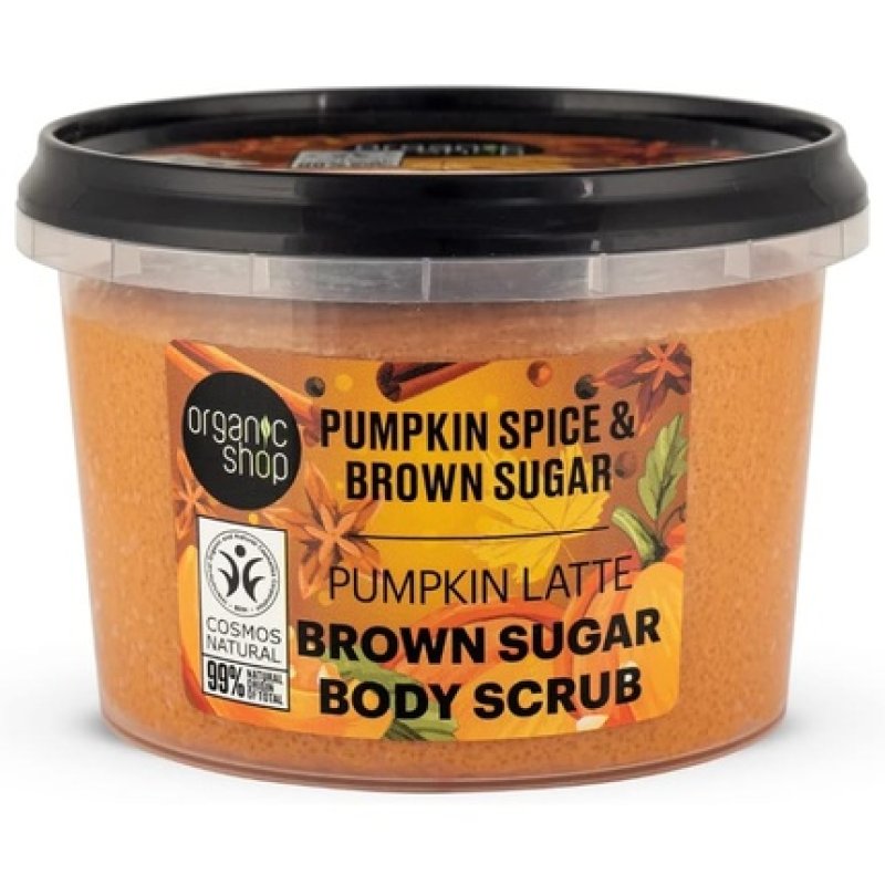 Organic Shop Pumpkin Spice Latte Body Scrub Brown Sugar 250ml
