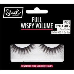 Sleek MakeUP False Lashes Reusable and Easy to Apply Latex-Free Glue Included Full Wispy Volume