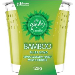 Glade Bamboo Bliss Song Scented Candle In Glass Refreshing Room Fragrance