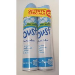 Oust Odor Elimination 300ml Spray Clean Scent Fragrance - Pack of 2