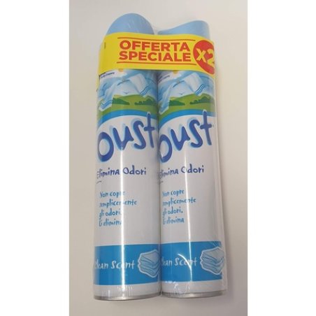 Oust Odor Elimination 300ml Spray Clean Scent Fragrance - Pack of 2
