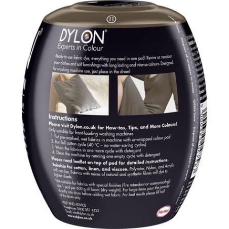 DYLON Washing Machine Fabric Dye Pod for Clothes and Soft Furnishings 350g Espresso Brown
