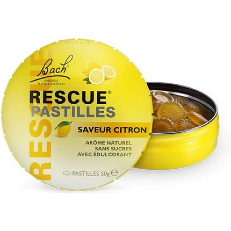 Rescue Lemon Lozenges Serenity Alcohol-Free Formula