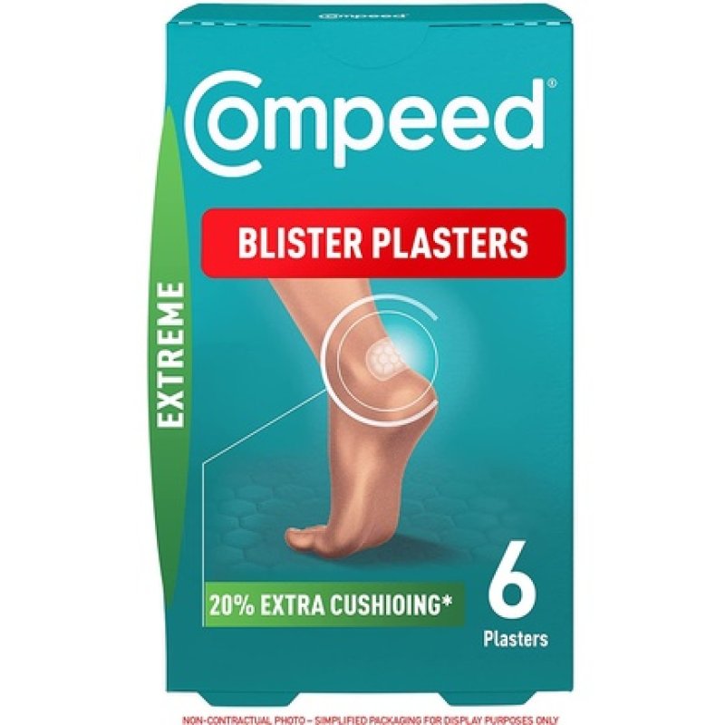 Compeed Extreme Blister Plasters Foot Treatment 6 Hydrocolloid Plasters